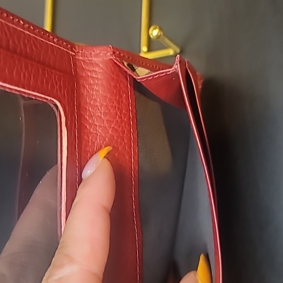 BURBERRY RED UNISEX WALLET - Picture 7 of 8